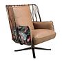 Sessel Drehbar Leder Braun 1