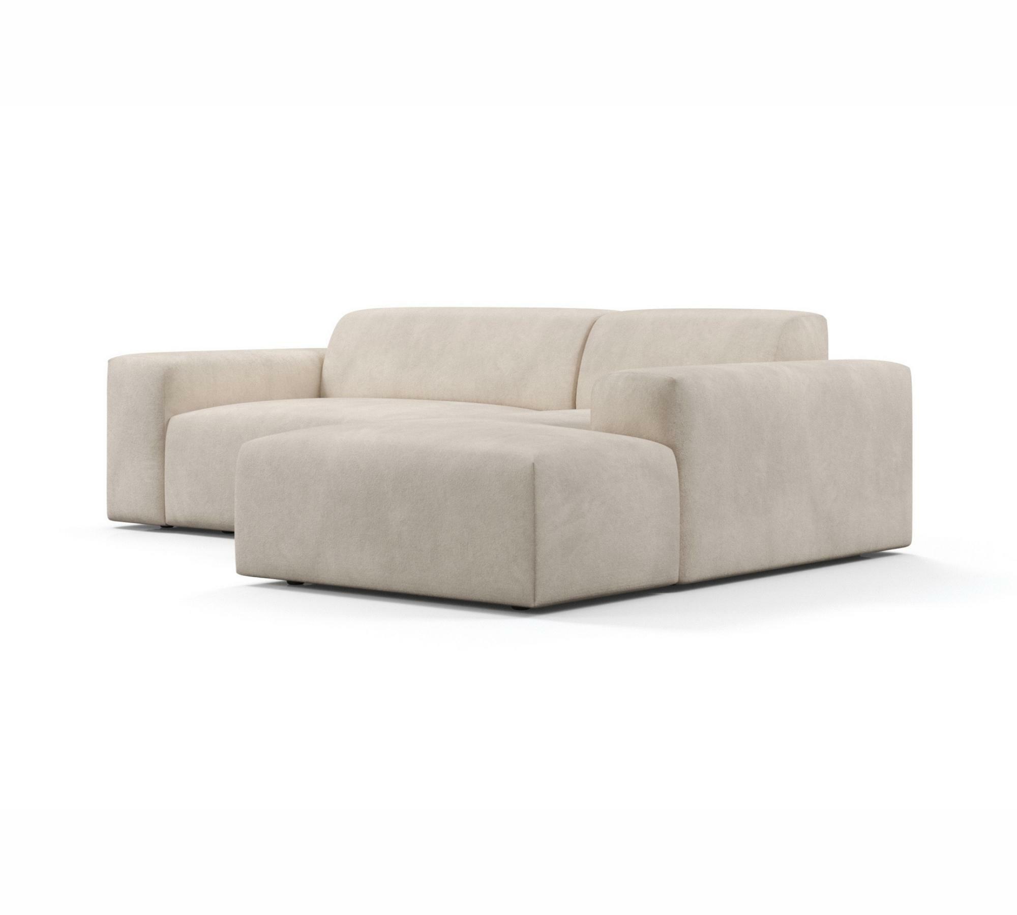 2-Sitzer Karen Récamiere Rechts Samt Beige 4