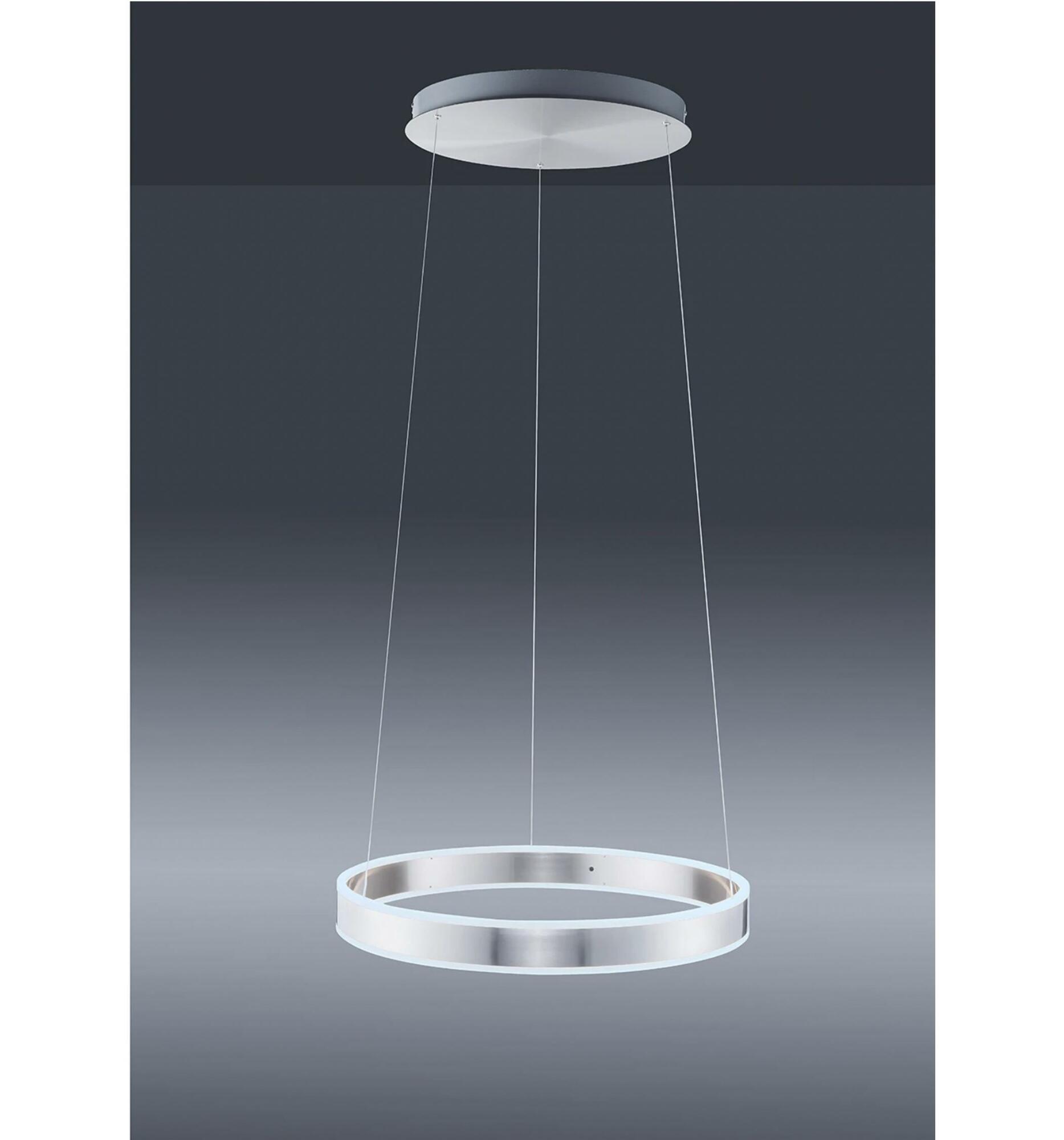 LED Pendelleuchte Circle Silber 2