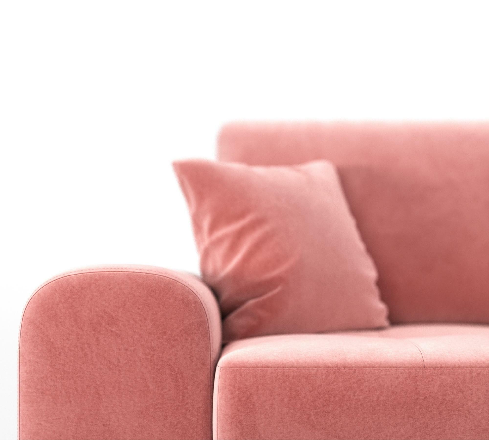 Ecksofa Rime mit Récamiere links Samt Rose 5