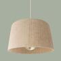 Pendellampe mit Leinenschirm 0