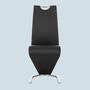 2x cantilever chairs with flat tube frame black 1