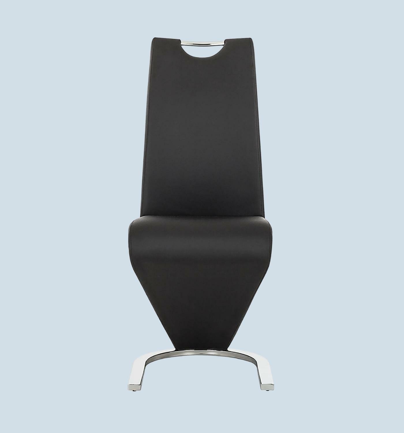 2x cantilever chairs with flat tube frame black 1