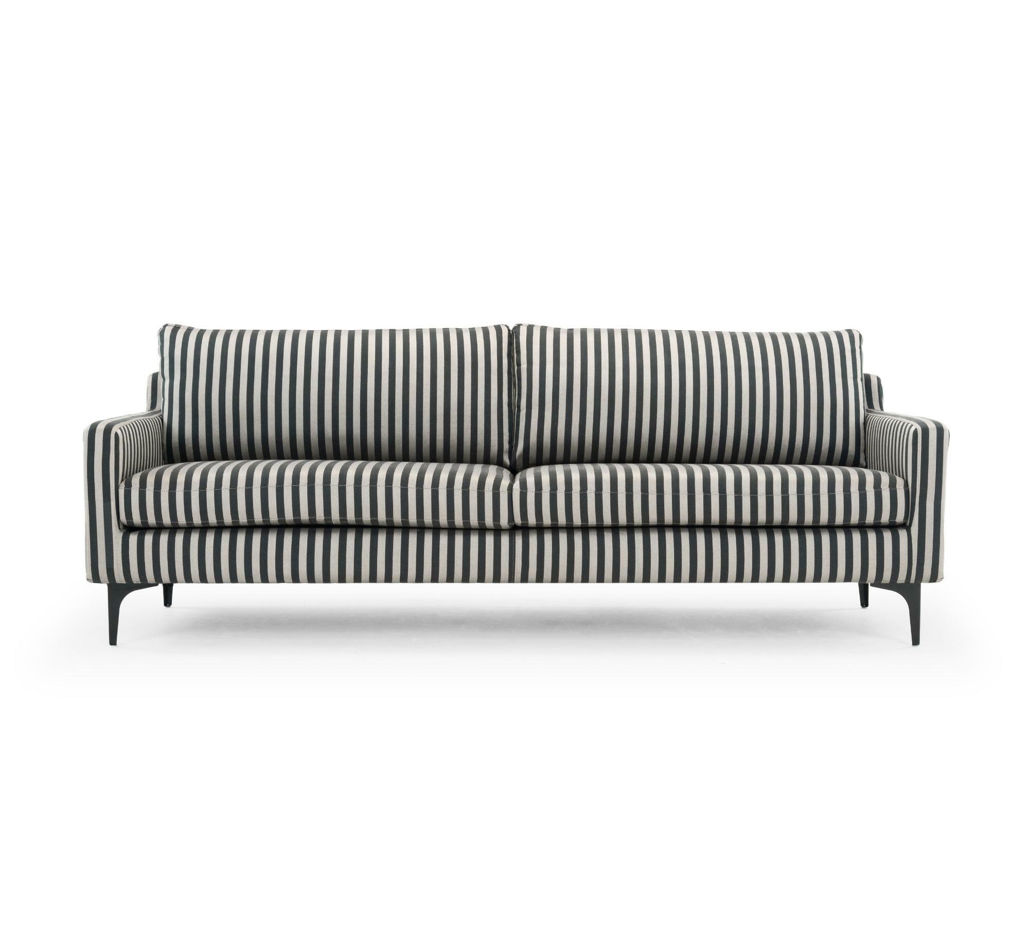Anna Sofa 3-Sitzer Straight Latte Black 1