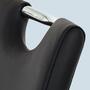 2x cantilever chairs with flat tube frame black 3