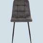 2x Dining chair microfiber grey 1