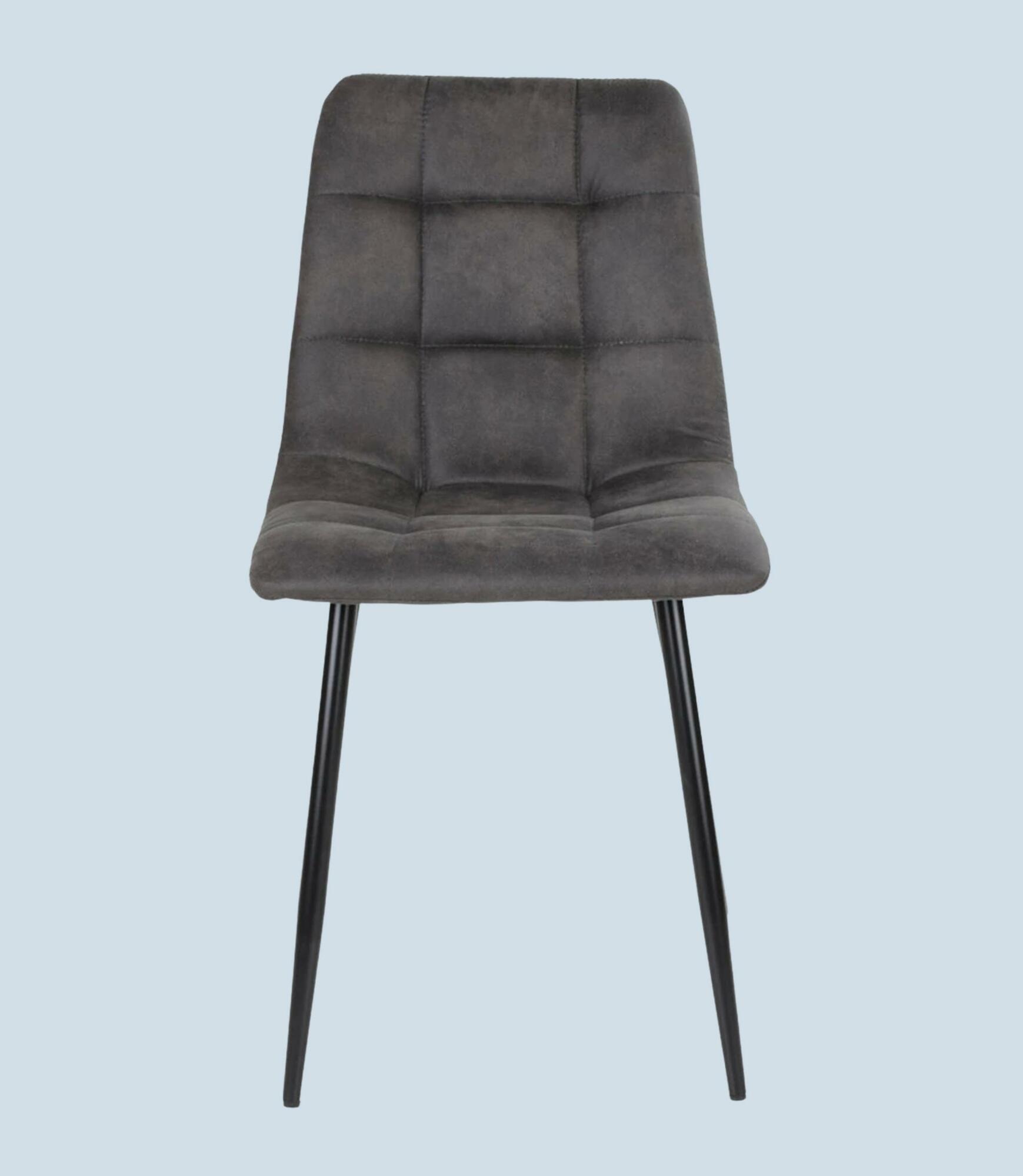 2x Dining chair microfiber grey 1