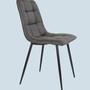 2x Dining chair microfiber grey 2