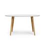 Großer runder Couchtisch Hubert Weiß / Oak 1