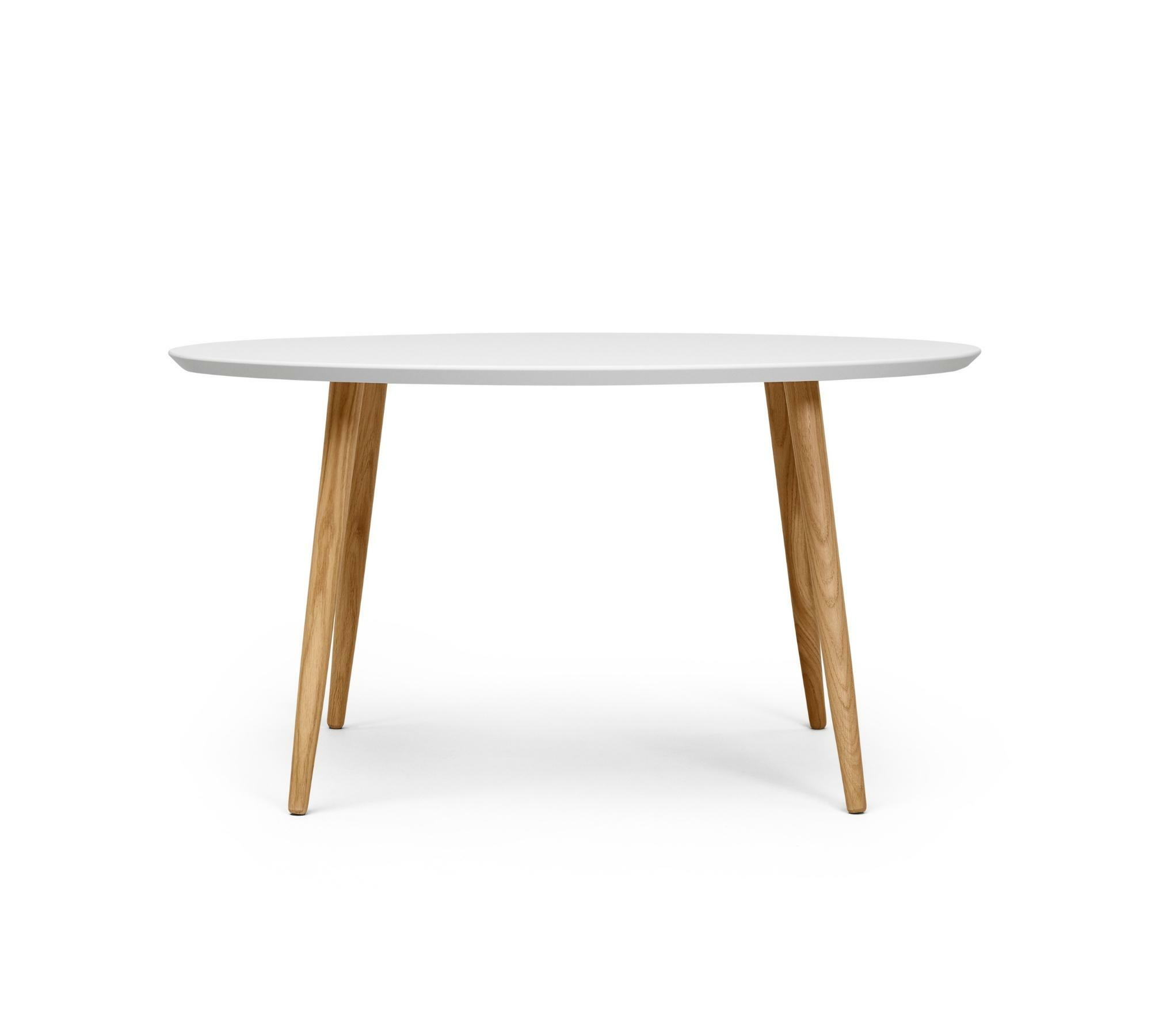 Großer runder Couchtisch Hubert Weiß / Oak 1