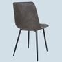 2x Dining chair microfiber grey 3