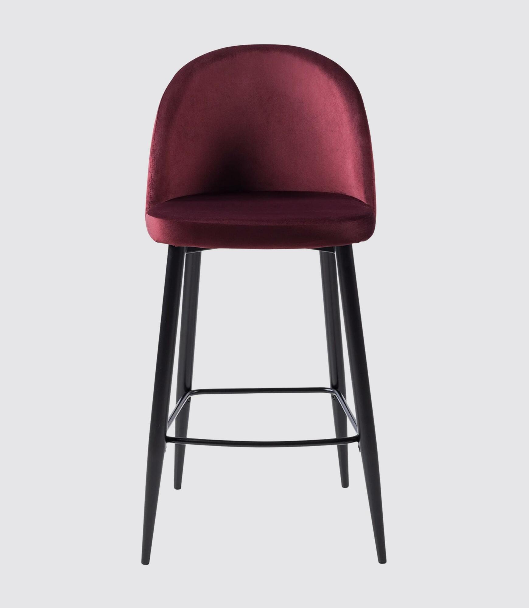 2x Barstuhl Samt Bordeaux  1