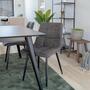 2x Dining chair microfiber grey 4