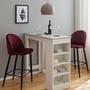 2x Barstuhl Samt Bordeaux  6