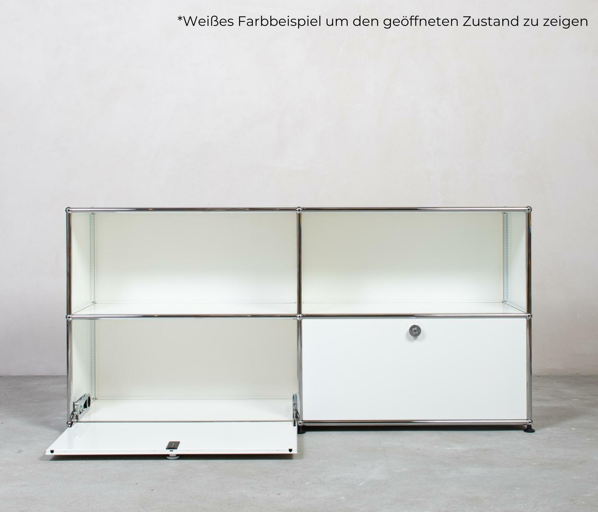 USM Haller Sideboard 2x2 Fächer oben offen Mittelgrau 1