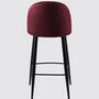 2x Barstuhl Samt Bordeaux  3