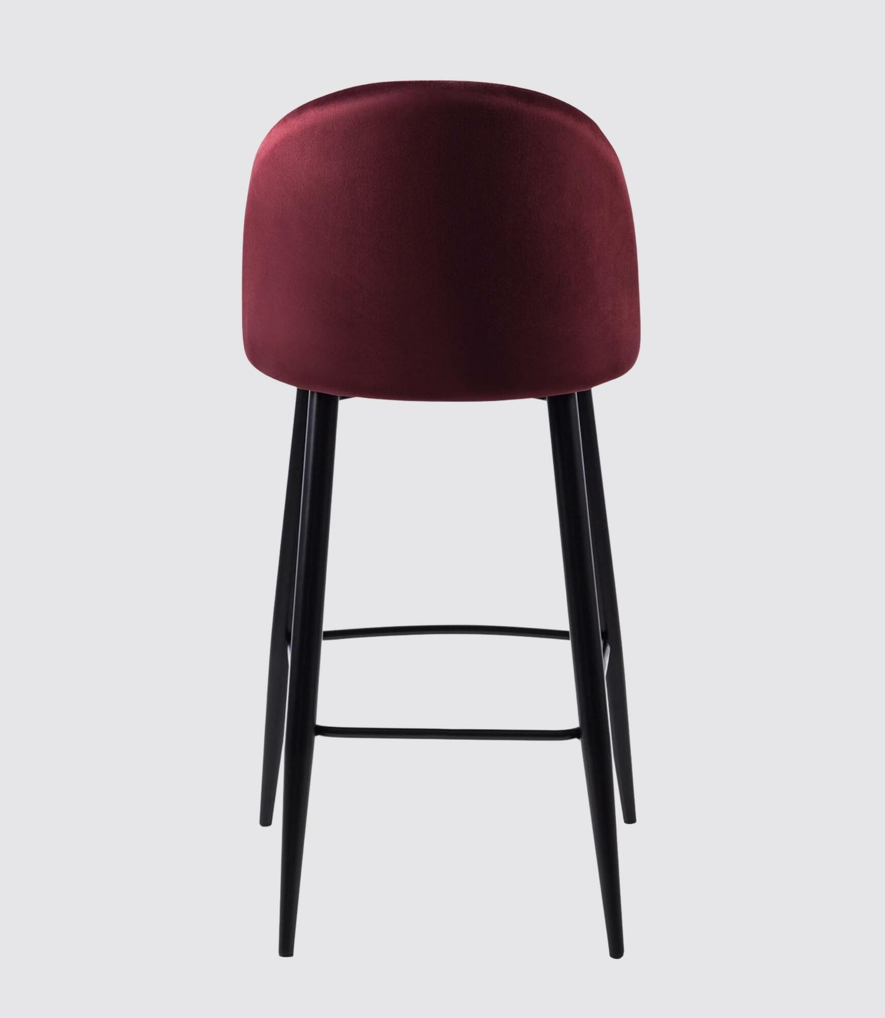 2x Barstuhl Samt Bordeaux  3
