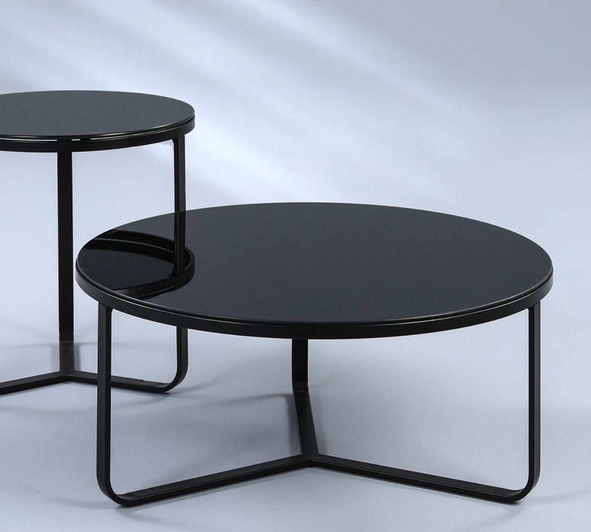 Couchtisch aus getöntem Glas Schwarz  1