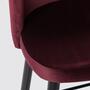 2x Barstuhl Samt Bordeaux  4