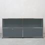 USM Haller Sideboard 2x2 Fächer oben offen Mittelgrau 0