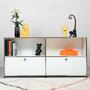 USM Haller Sideboard 2x2 Fächer oben offen Mittelgrau 3