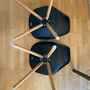 Set: 4x Schalenstuhl mit Holz-Teleskopbeinen Schwarz 5