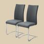 2x High-quality Cantilever Chairs Anthracite 0