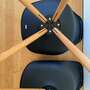 Set: 4x Schalenstuhl mit Holz-Teleskopbeinen Schwarz 4