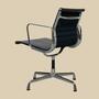 Eames EA 108 Alu Chair Leder Schwarz 3