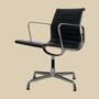 Eames EA 108 Alu Chair Leder Schwarz 0