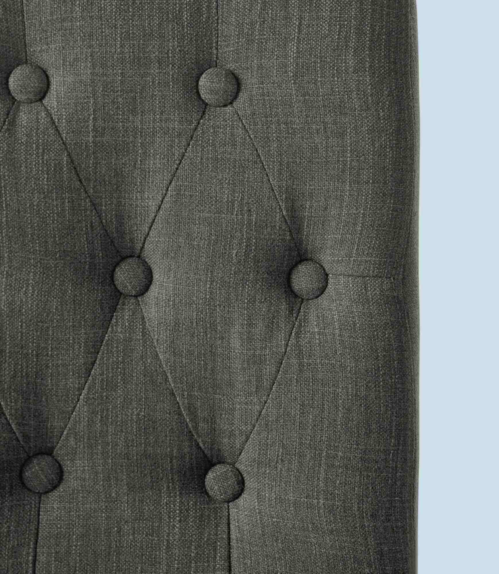 2x Upholstered chair tufted Anthracite mottled 4