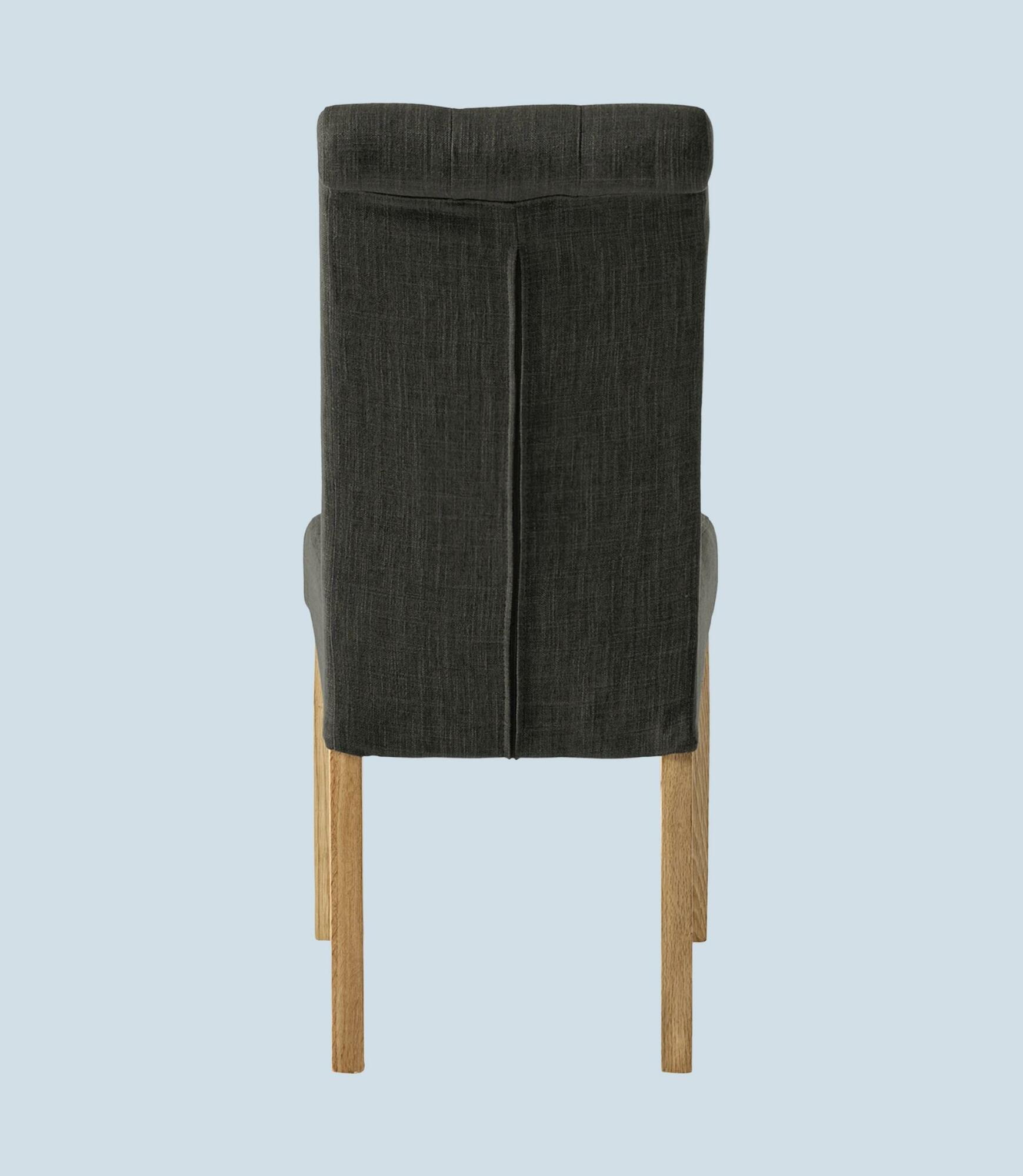 2x Upholstered chair tufted Anthracite mottled 5