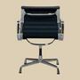 Eames EA 108 Alu Chair Leder Schwarz 4