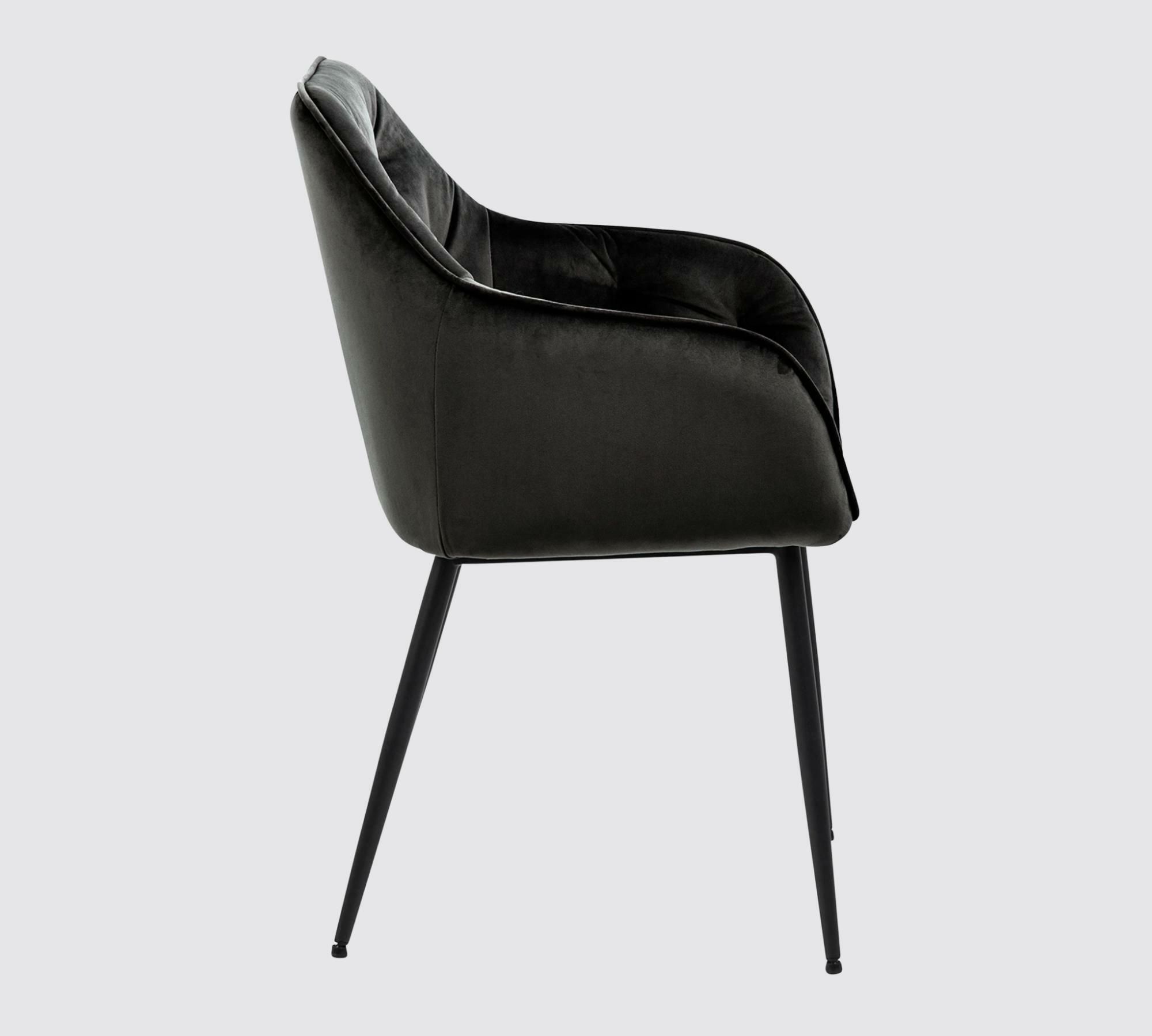 2x Armchair Velvet Brown-Grey 2