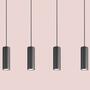 Pendant lamp Marley II Iron 4-light Black 1