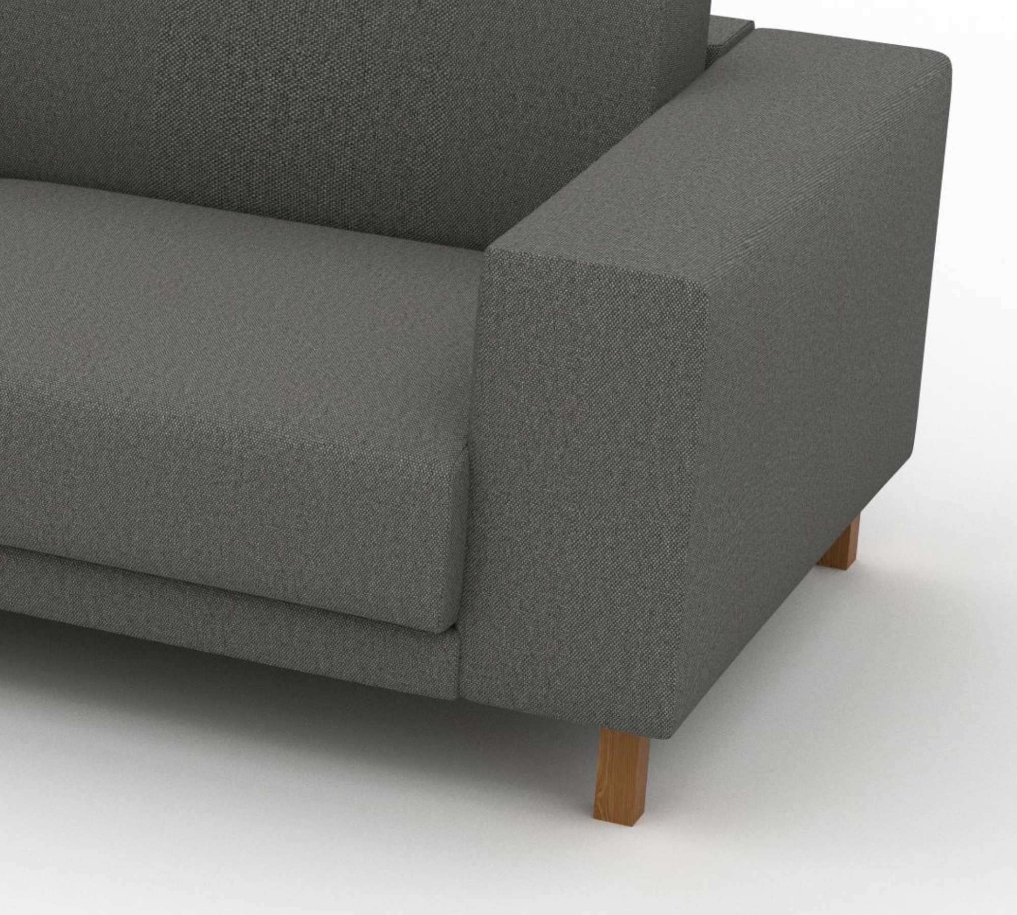 Tyme 3-Sitzer Sofa Récamiere Links Kiesgrau und Eiche 4
