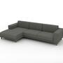 Tyme 3-Sitzer Sofa Récamiere Links Kiesgrau und Eiche 1