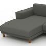 Tyme 3-Sitzer Sofa Récamiere Links Kiesgrau und Eiche 2