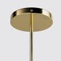 6-flame LED pendant lamp smoked glass gold 4