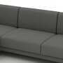 Tyme 3-Sitzer Sofa Récamiere Links Kiesgrau und Eiche 3