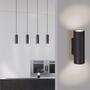 Pendant lamp Marley II Iron 4-light Black 3