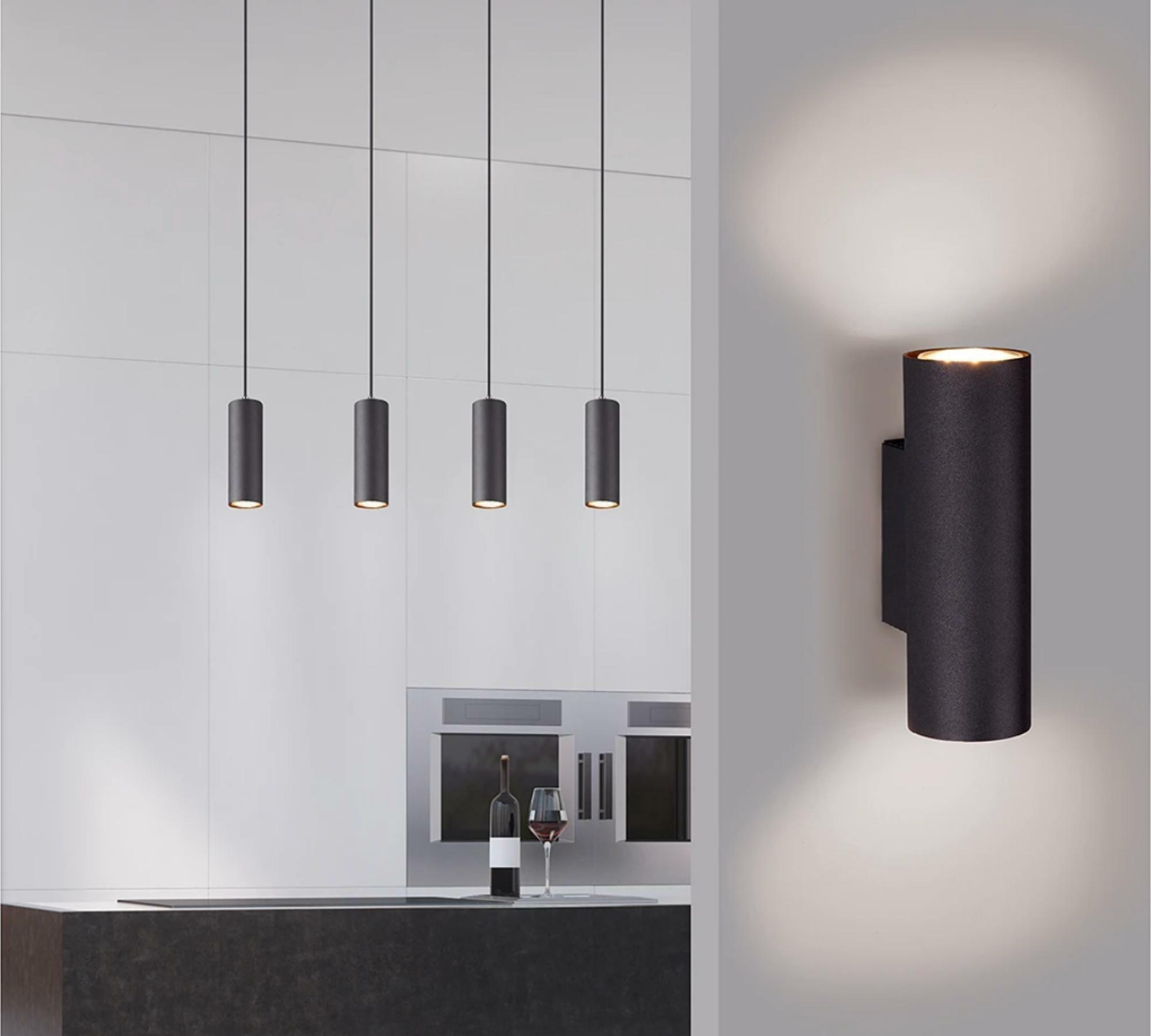 Pendant lamp Marley II Iron 4-light Black 3