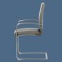2er Set Freischwinger Echtleder Grau 3