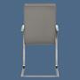2er Set Freischwinger Echtleder Grau 2
