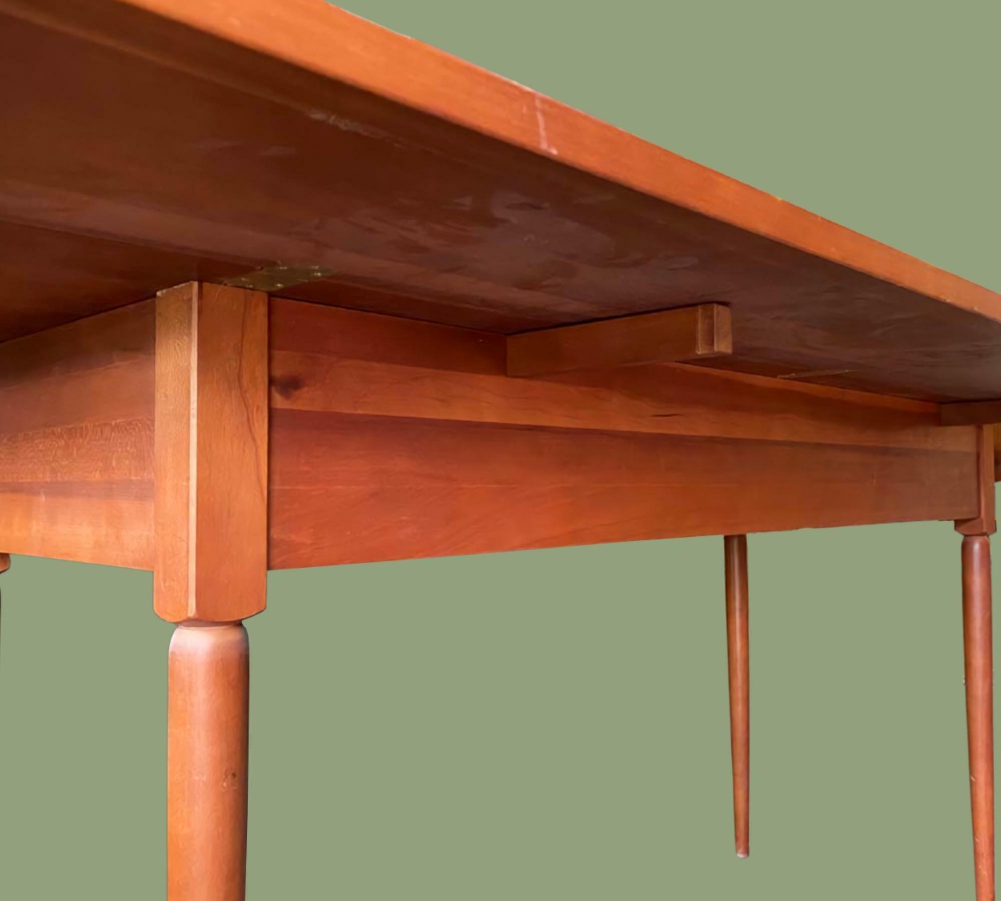 Original hochwertiger Drop-Leaf Tisch aus Kirschholz-Massiv 4