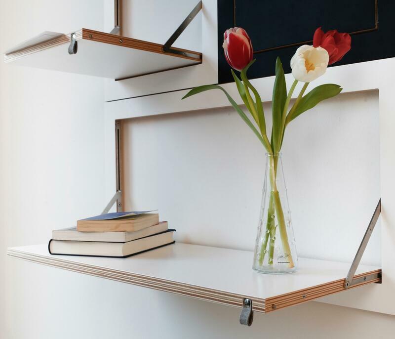 Fläpps Shelf Wood White 40 x 40 cm 7