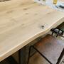 Robuster Eichenholztisch mit Metallgestell 200cm 4