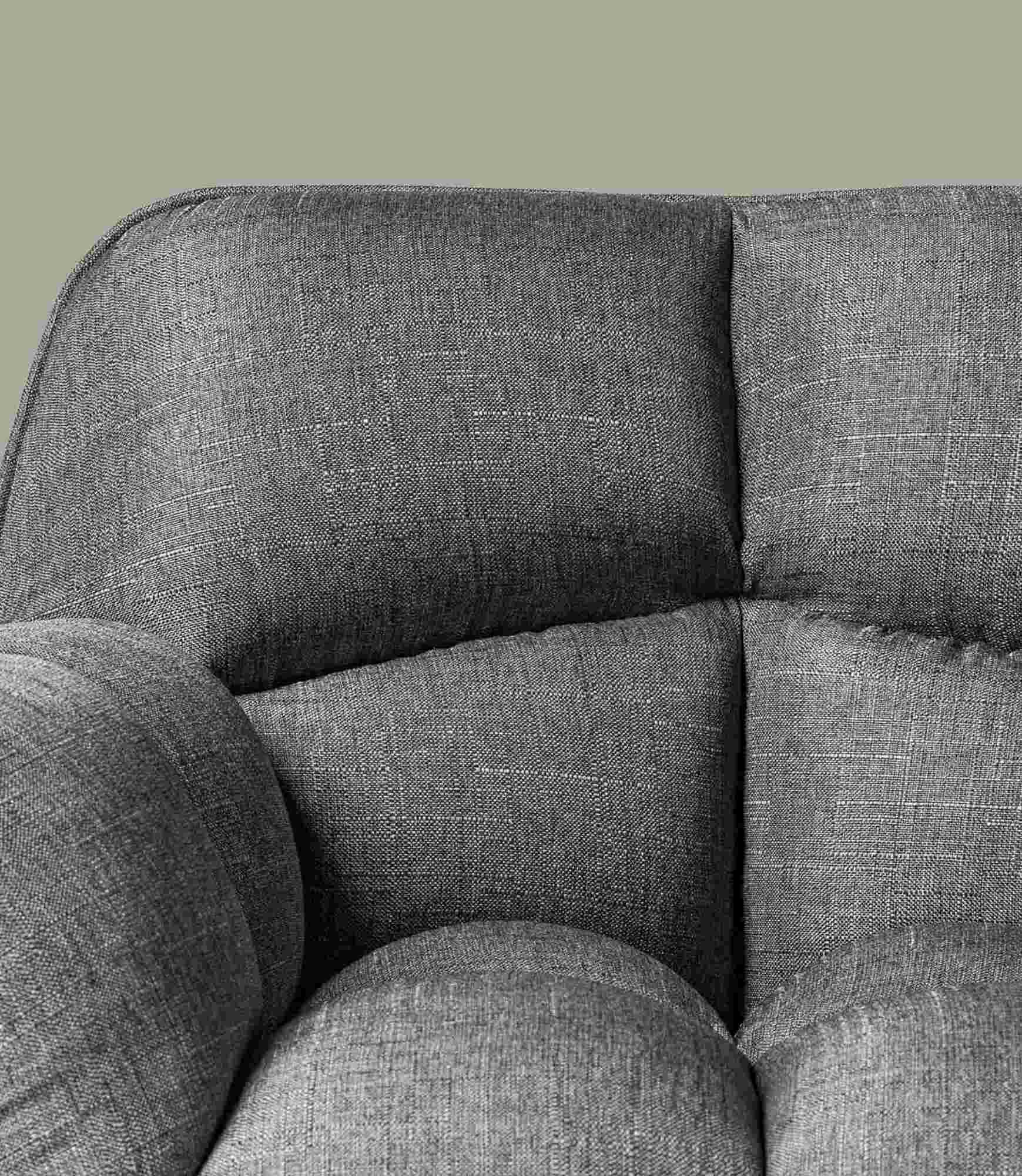 Armlehnstuhl aus Webstoff in Grau 2