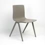 Minimalistischer Indoor-Outdoor Stuhl Stapelbar, Grau 0
