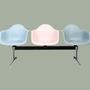 Vitra Eames Plastic Armchair auf Traverse Pastell 0
